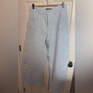 NWT - new spring color - Balboa Baby Blue Sparkle Barrel jeans